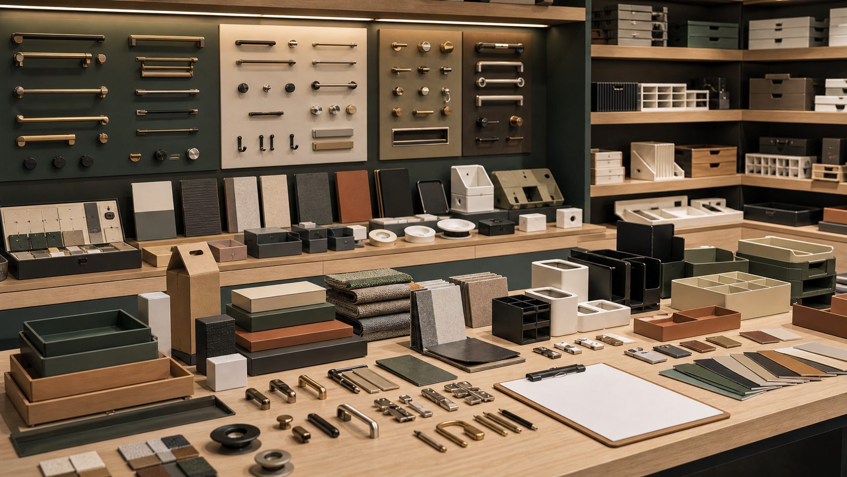 Product sample boards and multi-category sourcing samples